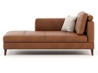 MODERN WAVE Karin Leatherette Chaise Lounge Day Bed Sofa Bench 3 Seater Diwan Couch Sectional Lounger Entryway Living Room Office Bedroom (Camel Brown). 3-Person Sofa