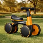 Sunderlook Balance Bike for 1+ Year Old - Mini Ride for Baby, Manual Push Bike for 12-36 Months, Sturdy Balance Bike for 2+ Year Old, Intelligence Development, Girls, Boys Beginners (Orange)