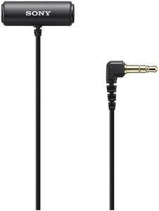 Sony Compact Stereo Lavalier Microphone ECMLV1,Black, Small