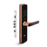 QUBO Smart Door Lock Ultra from Hero Group | 6-Way Unlocking | Fingerprint | PIN | RFID Access Card | Bluetooth Mobile App | Mechanical Key | OTP Access | 2 Years Brand Warranty | (Copper)