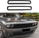 Voodonala for Challenger Front Grille Radiator Grille Inserts Grillwork Trim for 2015-2024+ Dodge Challenger Exterior Accessories, ABS Black 2pcs