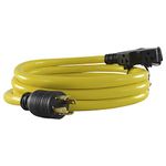 Conntek 20610-010 Generator Power Cord 10-Foot 10/4 30 Amp 125/250 Volt 4 Prong Male Plug To 15/20 Amp Female Connector