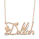 Customized Name Necklace Personalized Custom Made Delilah Necklace Initial Arrow Gift for Womens Girls