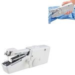 Drumstone (NEW WITH 17 YEARS LIMITED WARRANTY) Sewing Machine: Electric Handheld Stitching Device for Home Tailoring, Portable Cordless Manual Silai Machine - White