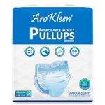 AROKLEEN Premium Adult Pull-Up Diaper Pants Medium Size, 10 Count | Waist Size 61-115 CM | 24"-45" Inches | Unisex | High Absorbency | Leak-Proof Protection Pack of 1