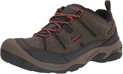 KEEN Men's Circadia Waterproof Hiking Shoes, Black Olive/Potters Clay, 9 UK