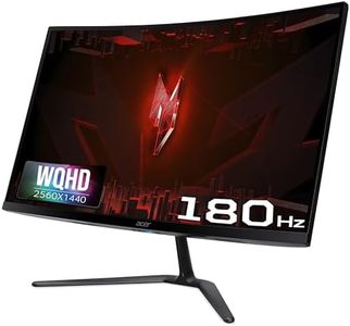 Acer ED270U S3 27 Inch WQHD 2560x1440 1500R Curved Gaming Backlit LED LCD Monitor I 1MS VRB, 180Hz Refresh Rate I AMD FreeSync I 2 x HDMI 1 x Display Port I Stereo speakers I Eye Care I HDR 10 I Black