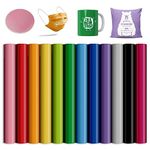 Insoluble Transfer Sheets, 12 Pcs 12"x 12" Solid Colors Pre-Printed Sublimation Paper for Heat Press Mug, DIY T- Shirts, Coasters Blanks