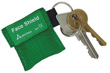 HypaGuard CPR Face Shield in Keyring Pouch- Flat Face Filter