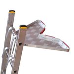 BPS® Complete Ladder Stand Off | V-Shaped Universal Ladder Standoff with Tray | Downpipe Ladder Accessory | Aluminum Stabiliser Rubber Bumper | Heavy Duty Aluminium