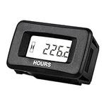 HonorMeet Digital LCD Maintenance Hour Meter for Lawn Mower, Volt.AC/DC 5V to 277V,Operating Hours Counter for Gas/Diesel Powered Garden Tractor Alternator Compressor ATV Boat Golf Cart Forklift (REC)