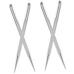 OHPHCALL 4pcs Nail Art Pusher Cleaning Gel Tools Metal Nail Sticks Nail Cuticle Pusher Manicure Nail Set