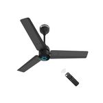 atomberg Renesa 900mm BLDC Ceiling Fan with Remote Control | BEE 5 star Rated Energy Efficient Ceiling Fan | High Air Delivery with LED Indicators | 2+1 Year Warranty (Midnight Black)