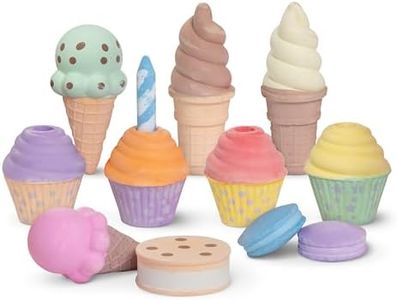 Melissa & Doug Ice Cream & Cake Chalk Set - Arts And Crafts For Kids, Sidewalk Chalk For Kids Ages 3+