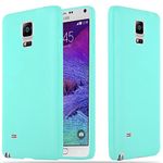 Cadorabo Case Compatible with Samsung Galaxy Note 4 in Candy Blue - Shockproof and Scratch Resistant TPU Silicone Cover - Ultra Slim Protective Gel Shell Bumper Back Skin