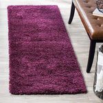 STONEMUNK® Super Soft Shaggy Rugs Fluffy Carpets, Indoor Modern Plush Area Rugs for Living Room Bedroom Kids Room, Upgrade Anti Skid Durable Rectangular Fuzzy Rug - (Purple, 2x5 Feet)