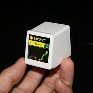 Vastarry Monitor Bitcoin Stock Ticker que muestra el tiempo, la temperatura, la humedad y la reproducción de imágenes habilitado para Wi-Fi, y capacidades de presentación de fotos (blanco)