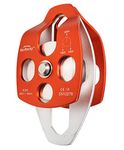 Ito Rocky Double Sheave Pulley 32 kN CE Certified Rescue Climbing Gear with Swing Plate for Progress Capture System Rigging Hauling Arborist Tree Climbing