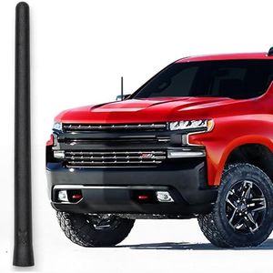 AntennaMastsRus Short Rubber Antenna fits Chevrolet Silverado 1500 (2006-2025), The Original 6 3/4 Inch, Car Wash Proof, Durable EPDM Rubber, Internal Copper Coil for Enhanced Reception