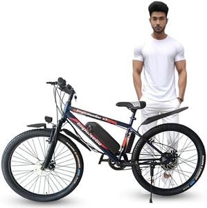 ImpulseGo X1 Mountain Electric Cycle with 7.8Ah Removable Battery, Dual Disc, Front Suspension, 36V 250W BLDC Motor, Quick Acceleration, 2 Years Battery Warranty 90% Assembled (Blue)