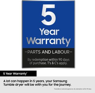Samsung 8kg Heat Pump Dryer – Series 5 Energy Efficient Tumble Dryer