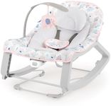 Ingenuity Keep Cozy 3-in-1 Grow with Me Vibrating Baby Bouncer Seat & Infant to Toddler Rocker, Vibrations & Toy Bar, 0-30 Months Up to 40 lbs (Pink Burst)