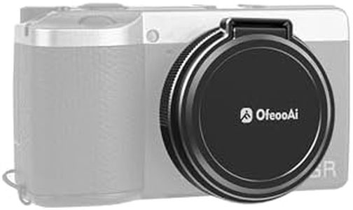 OfeooAi Metal Automatic Lens Cap for Ricoh GR IV (GR4) Digital Camera, Aluminum Auto Open/Close Lens Protector Cover, Dustproof & Anti-Scratch Camera Accessory, Accessories for Ricoh GR 4
