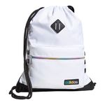 adidas Classic 3s Sackpack, White/Black/Rainbow Metallic, One Size, Classic 3s Sackpack