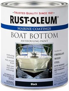 Rust-Oleum Available 207012 Marine Flat Boat Bottom Antifouling Enamel Paint, 1-Quart, Black, (Pack of 1), 32 Fl Oz