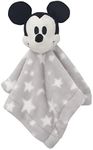 Lambs & Ivy Disney Baby Mickey Mouse Gray Stars Security Blanket/Lovey