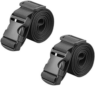 WEIESCIE 2 cinghie di fissaggio regolabili ad alte prestazioni, 2.5 cm x1m, con fibbia, per moto, camion, rimorchi, bagagli