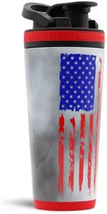 Ice Shaker Insulated Stainless Steel Shaker Bottle | 26oz, American Flag | Cold for 30+ Hours | Insulated Cup with Twist-on Agitator | Odor-Free Shaker Cup for Protein Shakes, Smoothies, Cocktails
