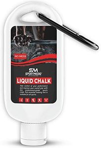 SPORTMEDIQ Pro Grade Liquid Chalk – 1 Pack - Mess Free Professional Hand Grip for Gym, Weightlifting, Rock Climbing, Gymnastics, Rock Climbing - Dries in Seconds - 1.69oz Travel Size with Belt Clip