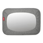 Shatterproof Rear Facing Backseat Baby Mirror, Grey