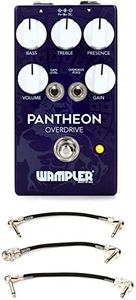 Wampler Pantheon Overdrive Pedal with 3 Patch Cables Bundle