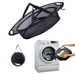 PreciousU Foldable Hanging Flexible Mesh Laundry Baskets Pop Up Dirty Clothes Hampers Storage Bag for Washing Machine and Dryer,Expandable Capacity,Suitable for Home and Travel