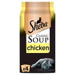 Sheba Classic Soup with Chicken Fillets – Complementary Adult Cat Food – 48 x 40 g