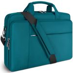 DOMISO 15.6 inch Laptop Bag Business Briefcase Water-resistant Notebook Messenger Shoulder Bag for 15.6" ASUS ZenBook Chromebook 15/HP Pavilion Envy 15/ Ideapad ThinkPad/Dell Inspiron,Turquoise