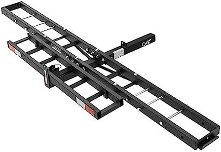 Black Widow Steel Compact Dirt Bike eBike Fat Tire Class III IV 2" Hitch Mounted Carrier with Loading Ramp, 300 lb. Capacity, Anti-Tilt Device MCC-300
