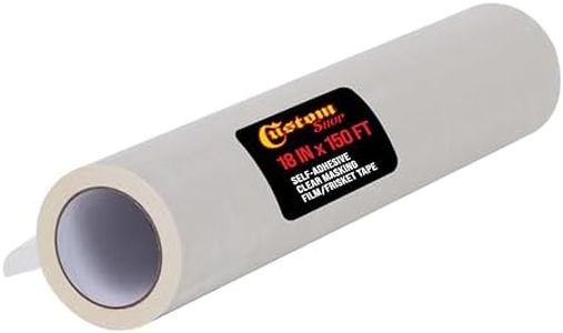 Custom Shop 18" x 150' Roll of Clear Masking Film/Frisket for Artists, Airbrush Graphics, Automotive, Motorcycle - Tracing, Cutting Templates, Stencil Making, Lettering, Design Transfer Paper Tape