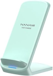 NANAMI Fast Wireless Charger, Qi-Certified Wireless Charging Stand for Samsung Galaxy S24/S23/S22 Ultra/S21/S20 fe/S10/S9,Note 20/10,Cordless Phone Charger for iPhone 16/15 Pro Max/14/13/12/11/XR/XS/8