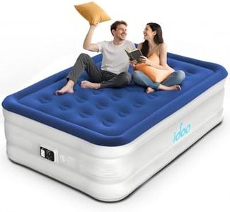 iDOO Air Mattress Full with Built in Pump, Upgraded Blow up Mattress Full, Inflatable Mattress for Home Camping and Guest Bed, 2-Min Portable & Comfortable Air Bed, Colchon Inflable
