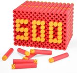 EKIND 500 Pcs Waffles Darts Refill Pack Foam Bullet Compatible for NERF N-Strike Series Blaster (Red)