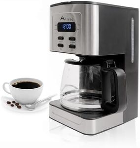 Alivio 13L Coffee Maker, Filter Coffee Machine with Timer, 12 Cup Programmable Drip Coffee Maker 900W (Black)