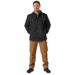 Dickies, Men's, FLEECE HOODED DUCK SHIRT JACK RELAXED, BLACK, L