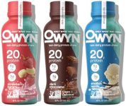 OWYN Only What You Need Protein Shake, 20g Vegan Protein, Ready to Drink, Dairy Free, Great Taste, 4g Sugar, 5g Net Carbs, Strawberry Banana Variety Pack, 12 Fl Oz (36 Pack)