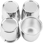 Set of 4 Car Push Through Center Caps Chrome for 2.64 inch Center Bore Auto, Truck or Trailer Wheels and Rims (Silver)