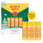 Burt’s Bees Gift 4 Lip Balms Stocking Stuffer, Beeswax Bounty Classic Set, Beeswax Moisturizing Lip Balm