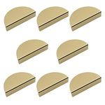 INCREWAY Half Moon Drawer Pulls,8PCS Aluminum Alloy Cabinet Pulls Semicircle Knobs Decorative Door Knobs (Gold)