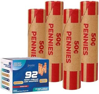 J Mark Burst Resistant Preformed Coin Roll Wrappers 92-P Brown Kraft